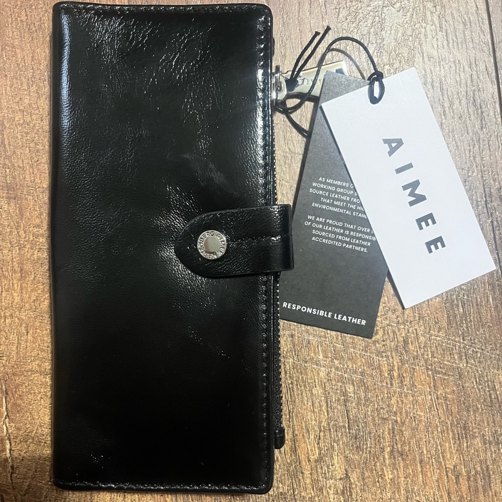 Aimee Kestenberg Black Leather Wallet